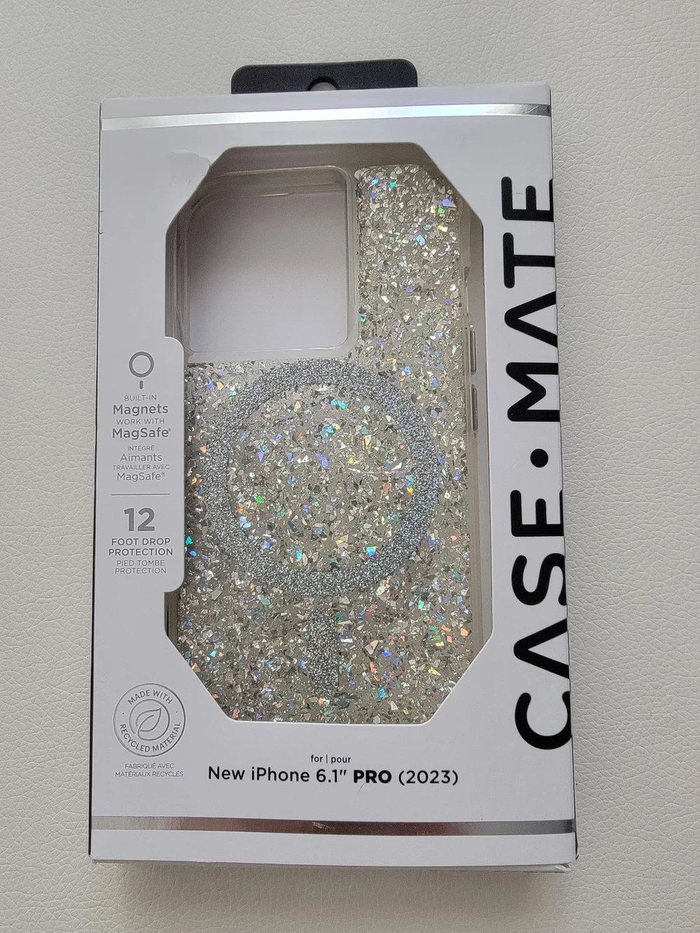 case-mate Glitter MagSafe-Compatible iPhone 15 Pro Case - Twinkle Disco